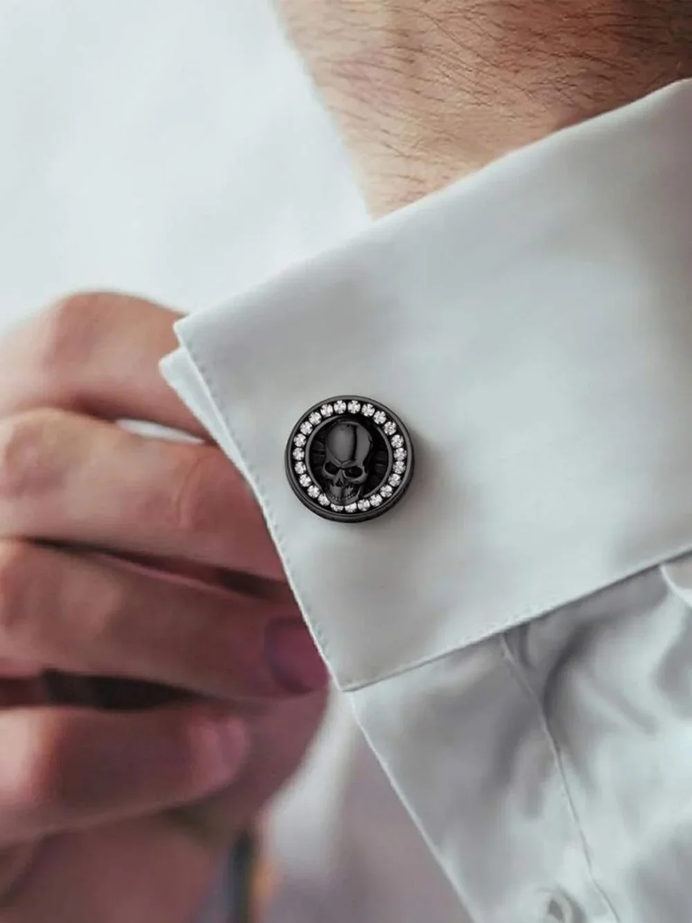 Viking-Inspired Stainless Steel Cufflinks & Shirt Studs Set - Perfect Gift!